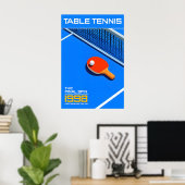 Table Tennis 1998 Finals Poster Retro Sports Art ポスター (ホームオフィス)