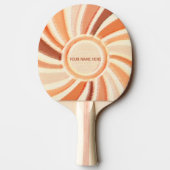 Table Tennis, Custom Name, Wood Pastel Pattern, 卓球ラケット (裏面)