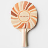 Table Tennis, Custom Name, Wood Pastel Pattern, 卓球ラケット (正面)