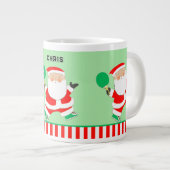 Table Tennis Holiday Gift ジャンボコーヒーマグカップ (正面右)