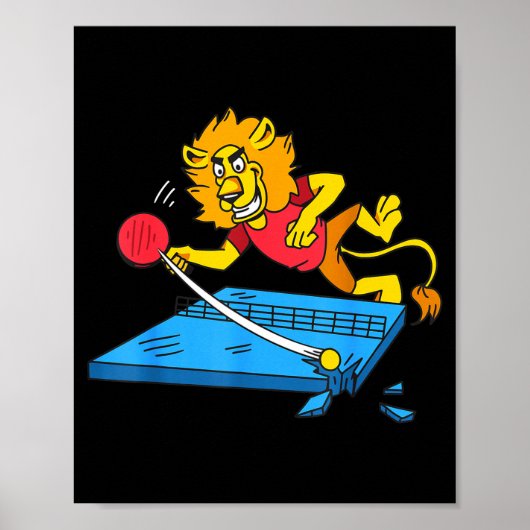 Table Tennis Lion Ng Ng Lion Outfit Table Tennis  ポスター (正面)