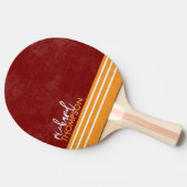 Table Tennis Paddle With Name Red/Orange 卓球ラケット (横)