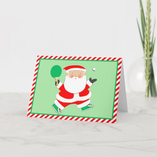 Table Tennis Ping-Pong Christmas Holiday Cards シーズンカード (正面)