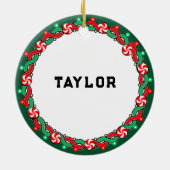 Table Tennis Ping-Pong Gift セラミックオーナメント (裏面)