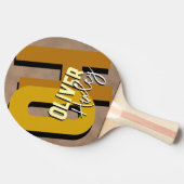 Table Tennis Player Cool Name Monogrammed 卓球ラケット (横)