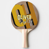 Table Tennis Player Cool Name Monogrammed 卓球ラケット (正面)
