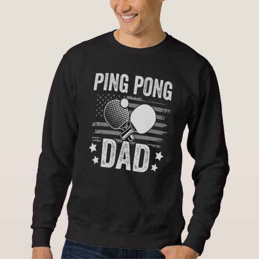 Table tennis player father ping pong dad funny tab スウェットシャツ (正面)