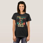 Table tennis player father ping pong dad funny tab tシャツ (正面フル)
