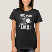 Table tennis player father ping pong dad funny tab tシャツ (正面)