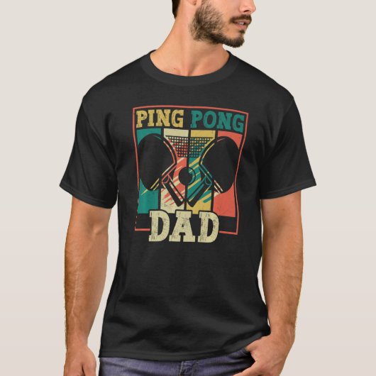 Table tennis player father ping pong dad table ten tシャツ (正面)