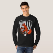 Table tennis player gift USA flag funny table tenn Tシャツ (正面フル)