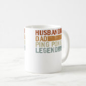 Table Tennis Player Husband Dad Father Ping Pong P コーヒーマグカップ (正面右)