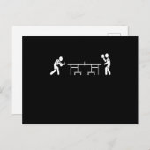 Table tennis players Ping Pong ポストカード (正面/裏面)