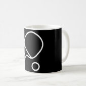 Table Tennis Racket And Ball Retro Ping Pong コーヒーマグカップ (正面右)