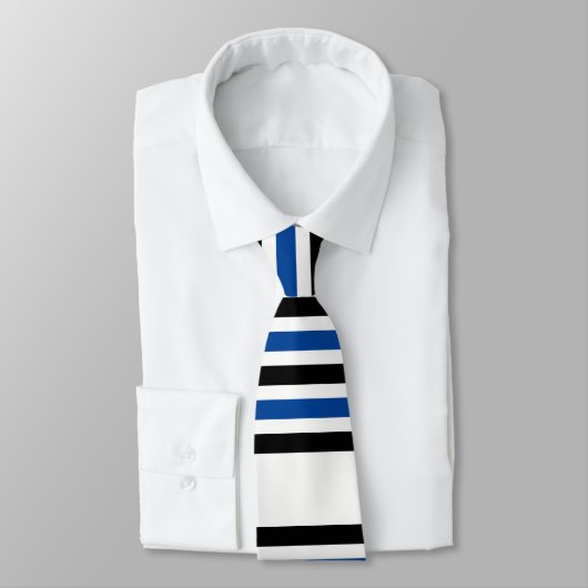 Table tennis rackets with ball black, blue stripes ネクタイ (タイ)