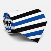 Table tennis rackets with ball black, blue stripes ネクタイ (ロール)