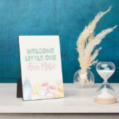 Table Top Welcome Little One Baby Shower Sign フォトプラーク (側面)