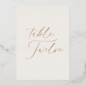 Table Twelve Wedding Table Number | Real Foil 箔招待状 (正面)