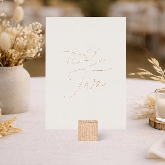 Table Two Wedding Sign | Real Gold Foil Card 箔招待状