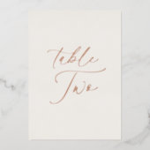 Table Two Wedding Sign | Real Gold Foil Card 箔招待状 (正面)