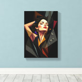 Tableau Déco ( Art Abstrait exprimant La Liberté ) キャンバスプリント (インサイチュ (ウッドフロア))