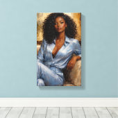 Tableau Déco ( Blue Beauty ) Art Déco キャンバスプリント (インサイチュ (ウッドフロア))