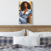 Tableau Déco ( Blue Beauty ) Art Déco キャンバスプリント (インサイチュ (寝室))