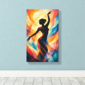 Tableau Déco (Dame Gracieuse Abstrait )  キャンバスプリント (インサイチュ (ウッドフロア))