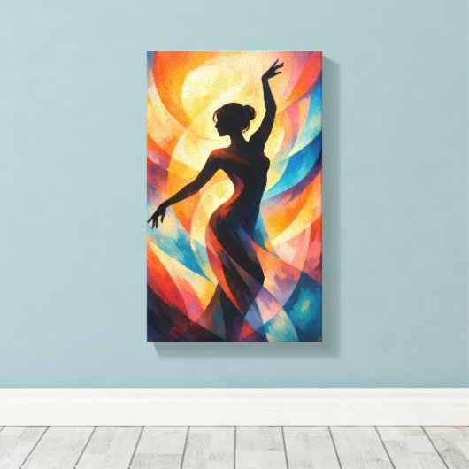 Tableau Déco (Dame Gracieuse Abstrait ) キャンバスプリント (インサイチュ (ウッドフロア))