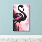 Tableau Déco (Flamant Noir)  キャンバスプリント (インサイチュ (ウッドフロア))