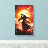 Tableau Déco (Guerrière Flamboyante )  キャンバスプリント (インサイチュ (ウッドフロア))