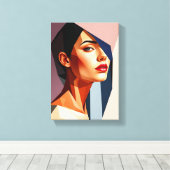 Tableau Déco (Mistrust) Portrait Beauté キャンバスプリント (インサイチュ (ウッドフロア))