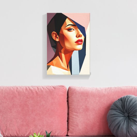 Tableau Déco (Mistrust) Portrait Beauté キャンバスプリント (インサイチュ (リビング))