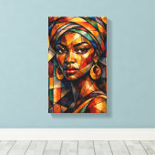 Tableau Déco ( Piercing Gaze ) Art Abstraite キャンバスプリント (インサイチュ (ウッドフロア))