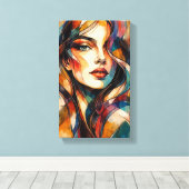 Tableau Déco  Portrait Beauté Art Abstrait キャンバスプリント (インサイチュ (ウッドフロア))