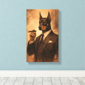Tableau Déco (Portrait Doberman Charmant )  キャンバスプリント (インサイチュ (ウッドフロア))