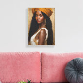 Tableau Déco (Portrait d'une Beauté d'Afrique )  キャンバスプリント (インサイチュ (リビング))