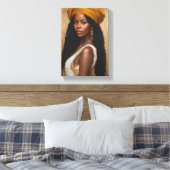 Tableau Déco (Portrait d'une Beauté d'Afrique )  キャンバスプリント (インサイチュ (寝室))