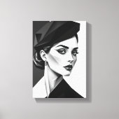 Tableau Déco (Portrait d'une Femme Chic )  キャンバスプリント (正面)