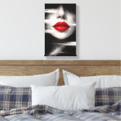 Tableau Déco (Portrait Lèvre )  キャンバスプリント (インサイチュ (寝室))