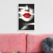 Tableau Déco (Portrait Lèvre )  キャンバスプリント (インサイチュ (リビング))