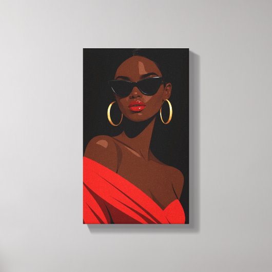 Tableau Déco ( Red Flower) Art Moderne Beauté キャンバスプリント (正面)