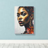 Tableau Déco (Temperature) Portrait Beauté キャンバスプリント (インサイチュ (ウッドフロア))