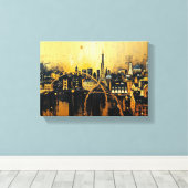 Tableau Déco (Ville Lumière )  キャンバスプリント (インサイチュ (ウッドフロア))