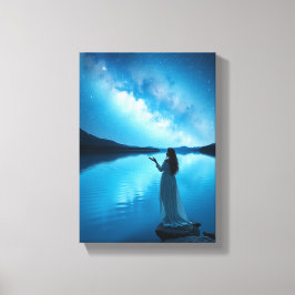 Tableau Décoratif ( Femme sous les étoiles ) キャンバスプリント