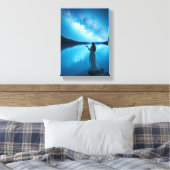 Tableau Décoratif ( Femme sous les étoiles ) キャンバスプリント (インサイチュ (寝室))