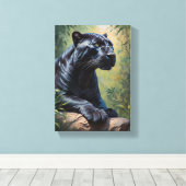 Tableau Décoratif  Profil d'une Panthère Imposante キャンバスプリント (インサイチュ (ウッドフロア))
