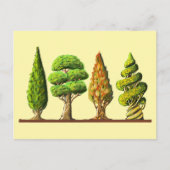tableau des trois arbres sculptés dessin digital ポストカード (正面)