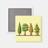 tableau des trois arbres sculptés dessin digital マグネット (正面/裏面)