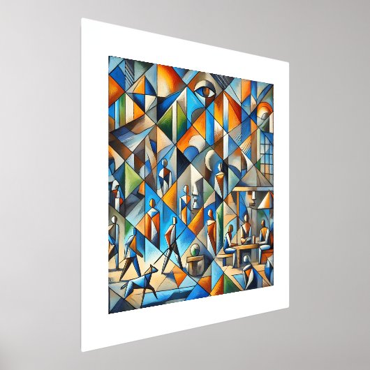 Tableau inspiration cubiste 箔ポスター (レイダウン)